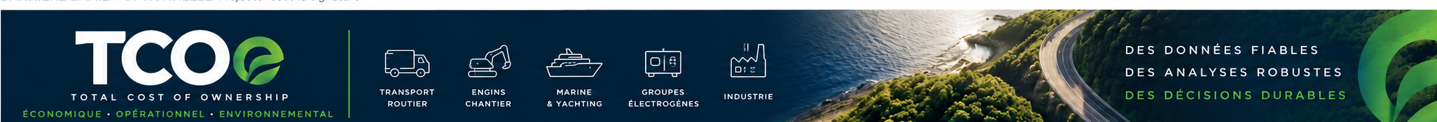Bandeau officiel TCOe, économique, opérationnel et environnemental
